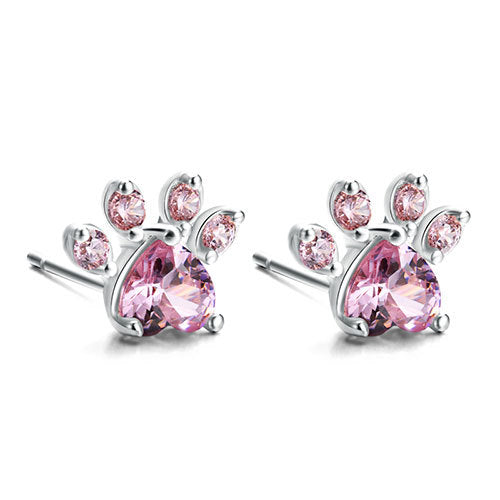 Elegant Cat Paw Jewelry Set – Necklace, Ring, Earrings & Bracelet