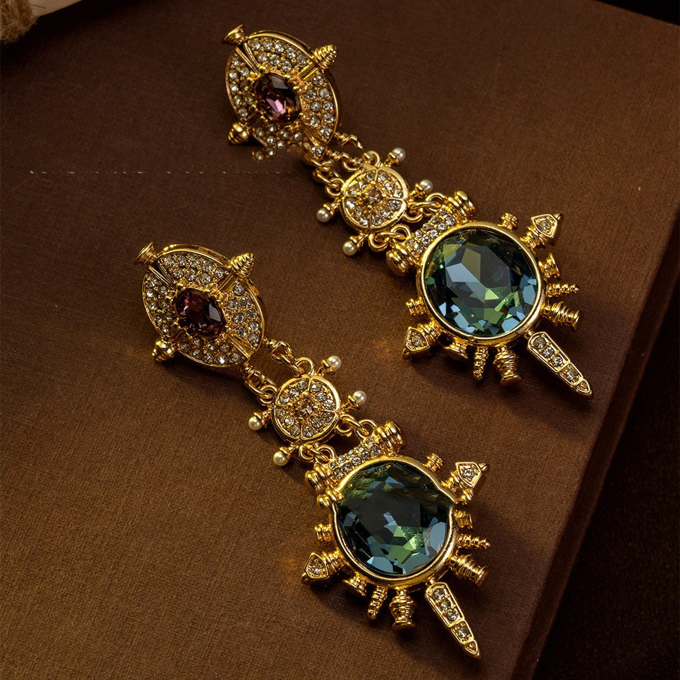 Court Style Retro Elegant Stud Earring Advanced Sense