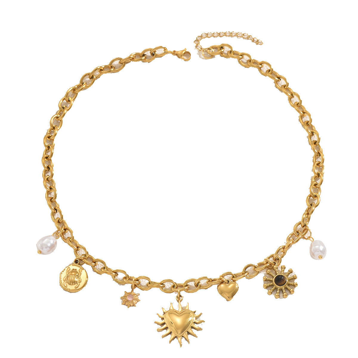 Gold Pearl Pendant Necklace – Elegant Charm Jewelry