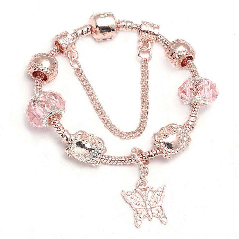 Fashion Love Geometric Rose Gold Bracelet – Elegant Women’s Jewelry