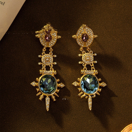 Court Style Retro Elegant Stud Earring Advanced Sense