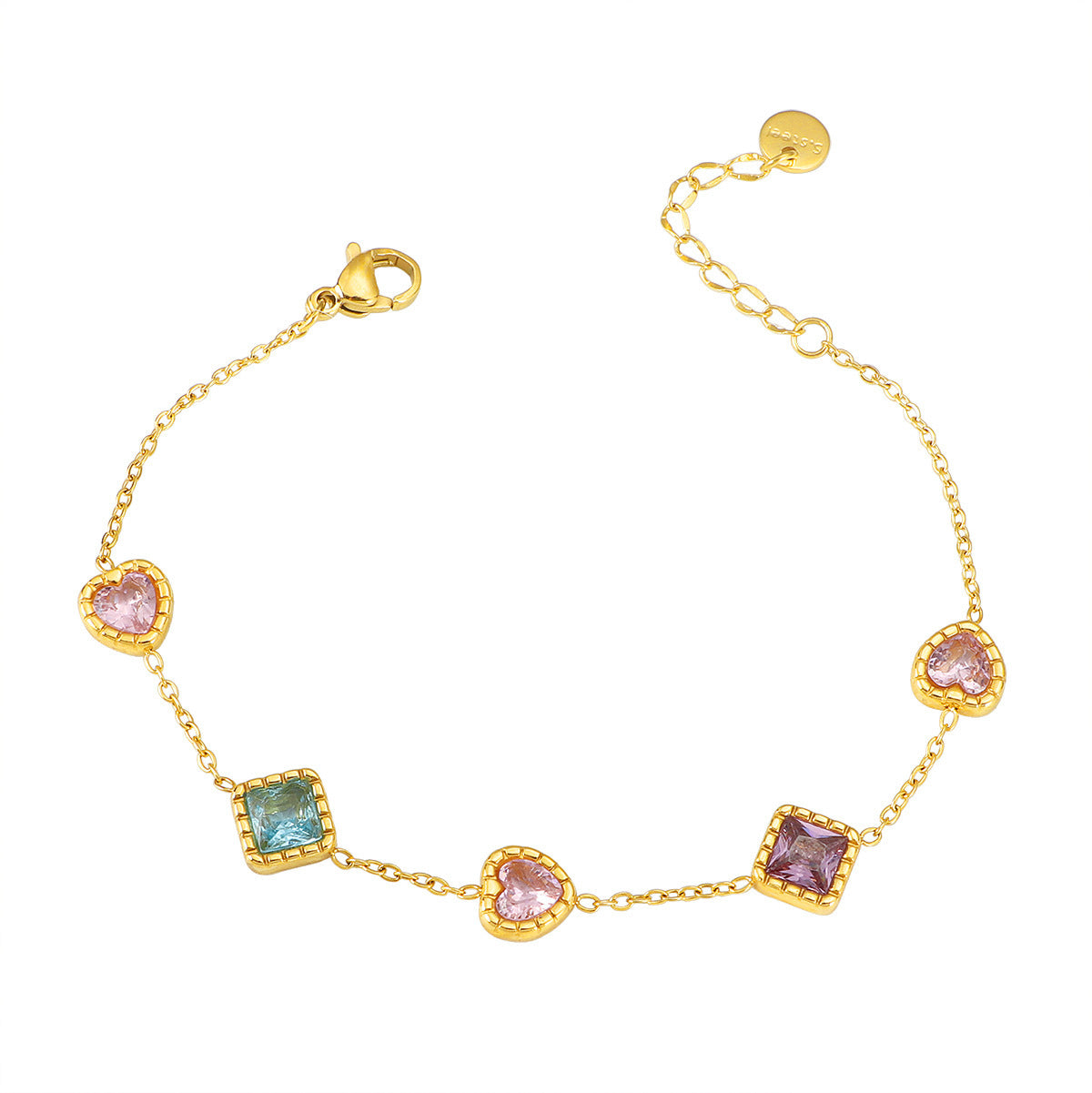 New Love Square Zircon Bracelet For Women