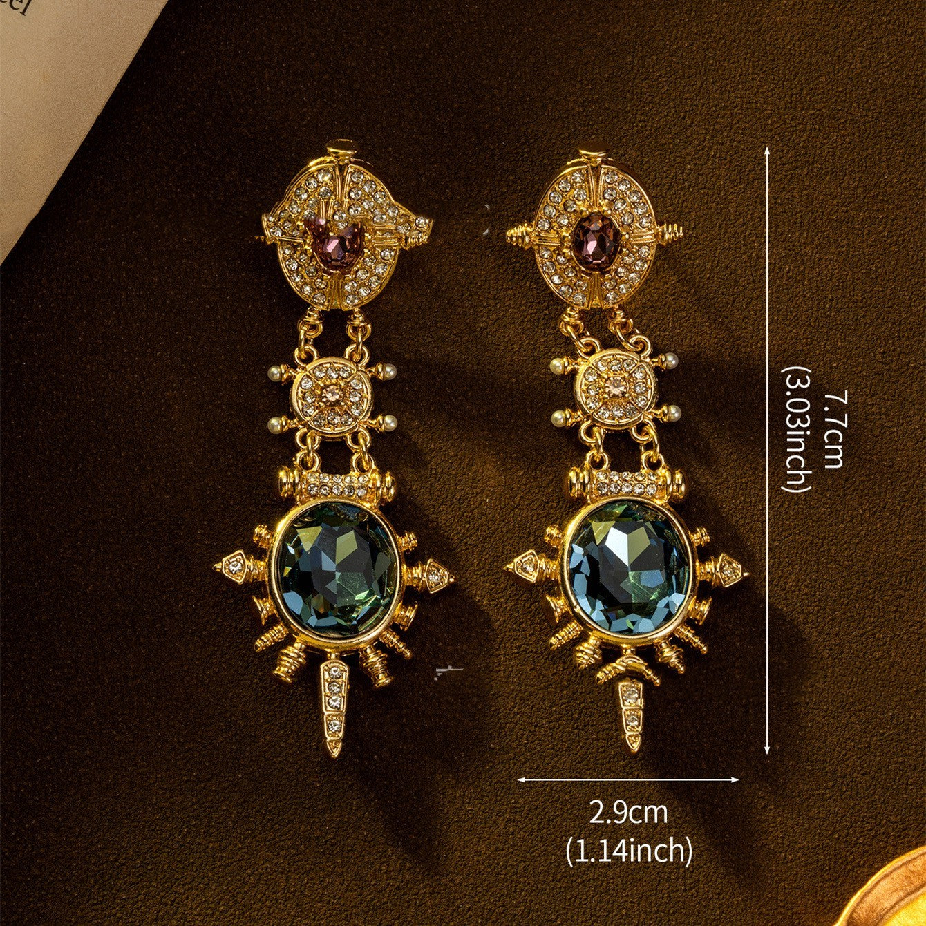 Court Style Retro Elegant Stud Earring Advanced Sense