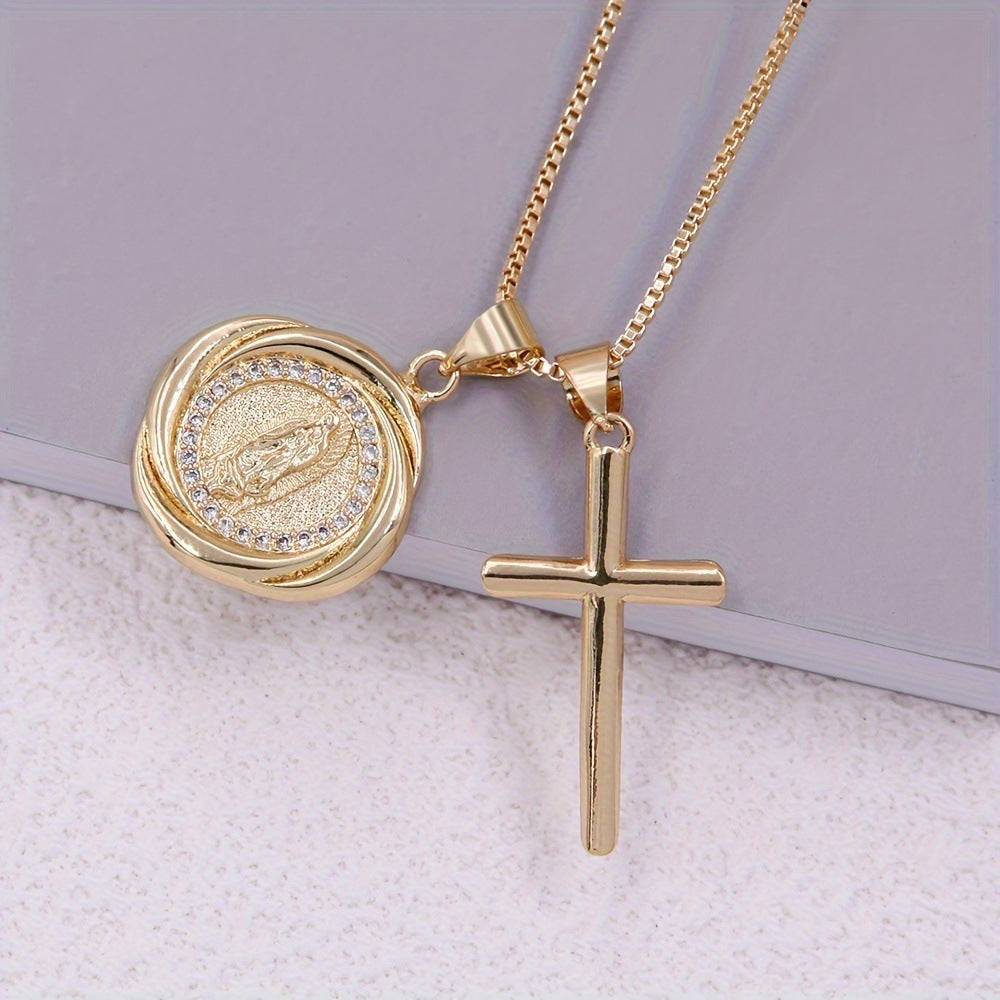 Inlaid Zircon Women's Simple Stylish Pendant Necklace