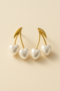 Pearl Cherry Drop Earrings - studio
