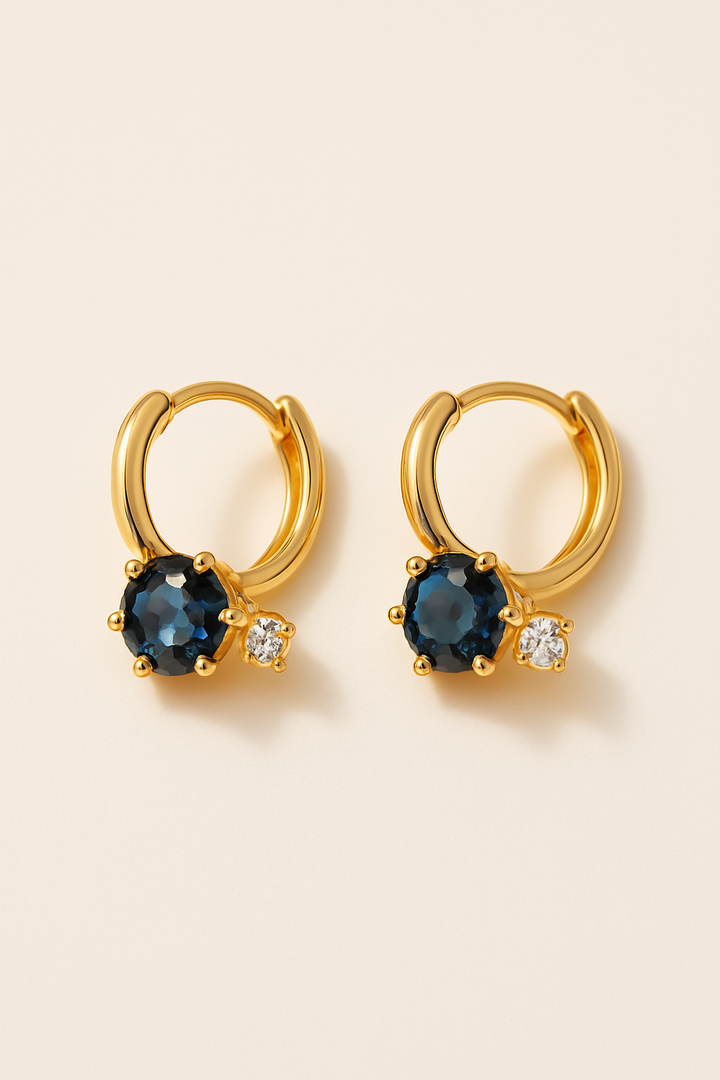 Gold Zircon Mini Hoops