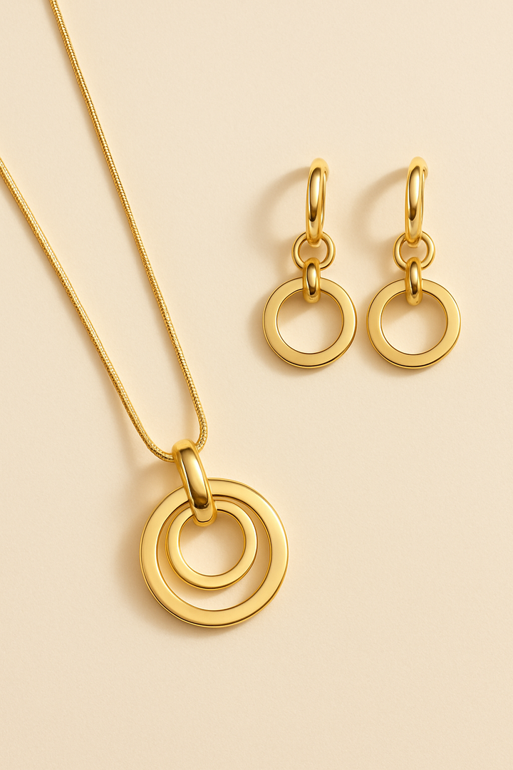 Soft Gold Pendant Set