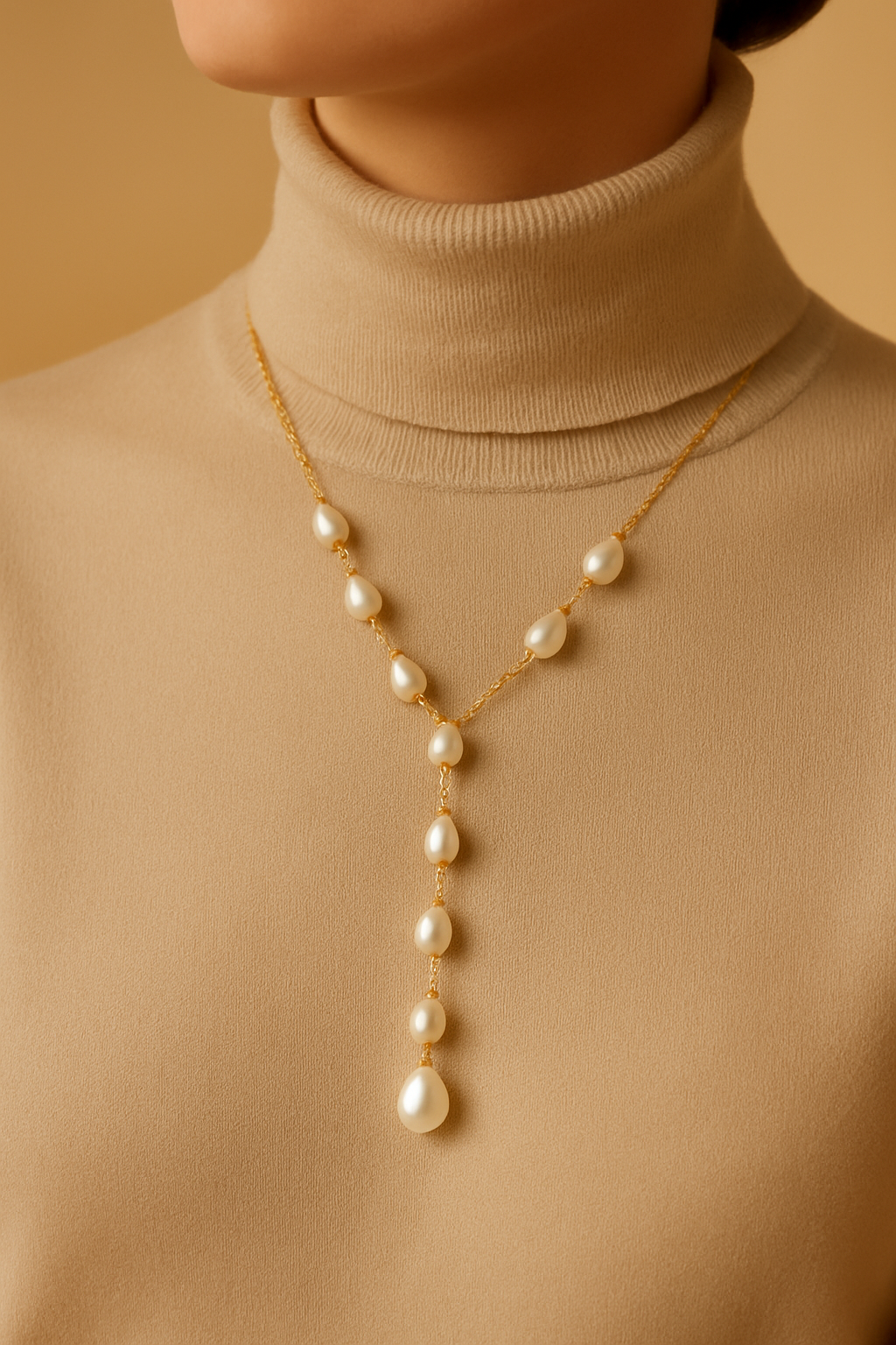 Pearl Glow Necklace - on model