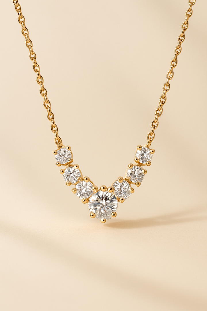 Oval Sparkle Pendant Necklace