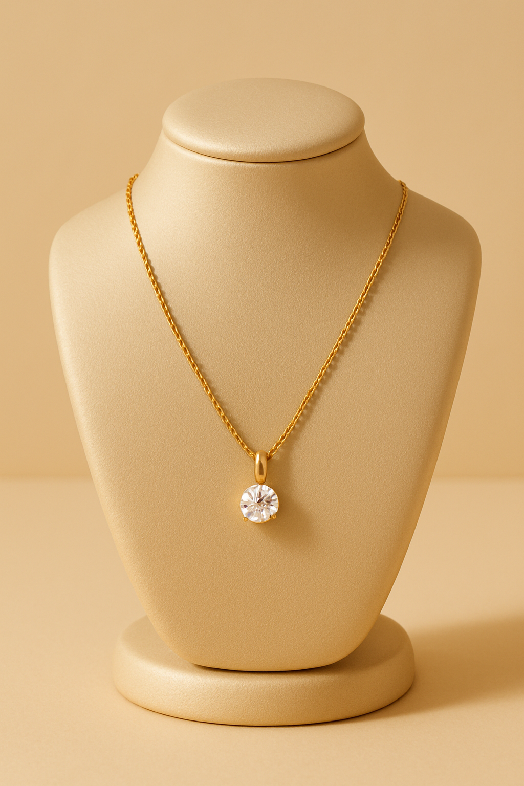 Oval Sparkle Pendant Necklace - stand