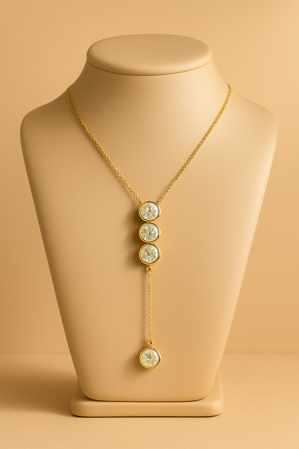 Moissanite Bubble Necklace - stand