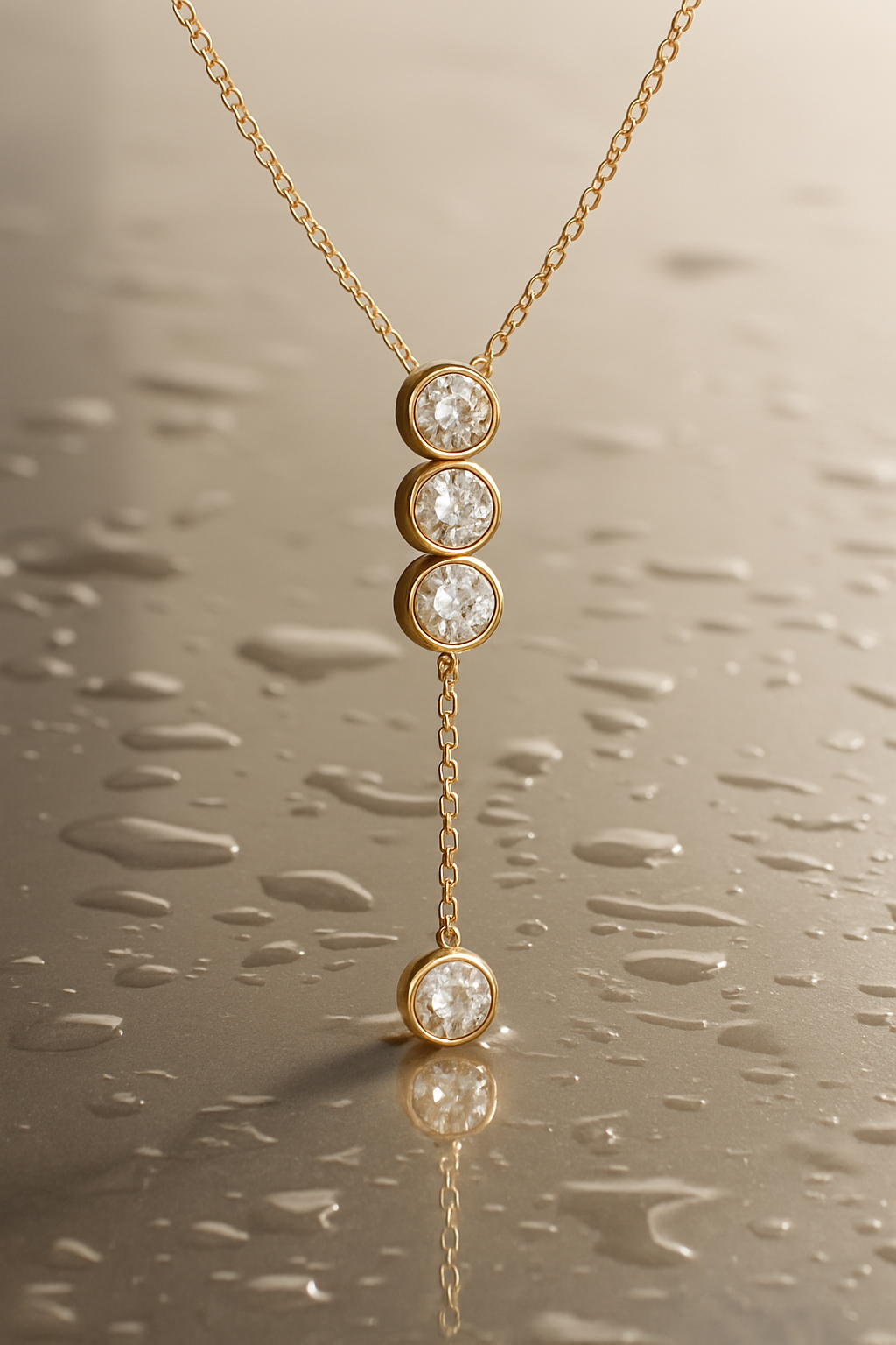 Moissanite Bubble Necklace - water