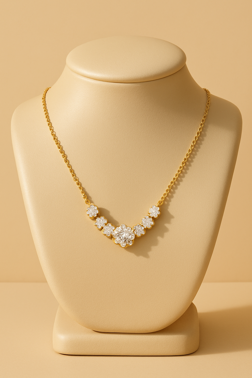 Moissanite Glow Pendant Necklace - stand