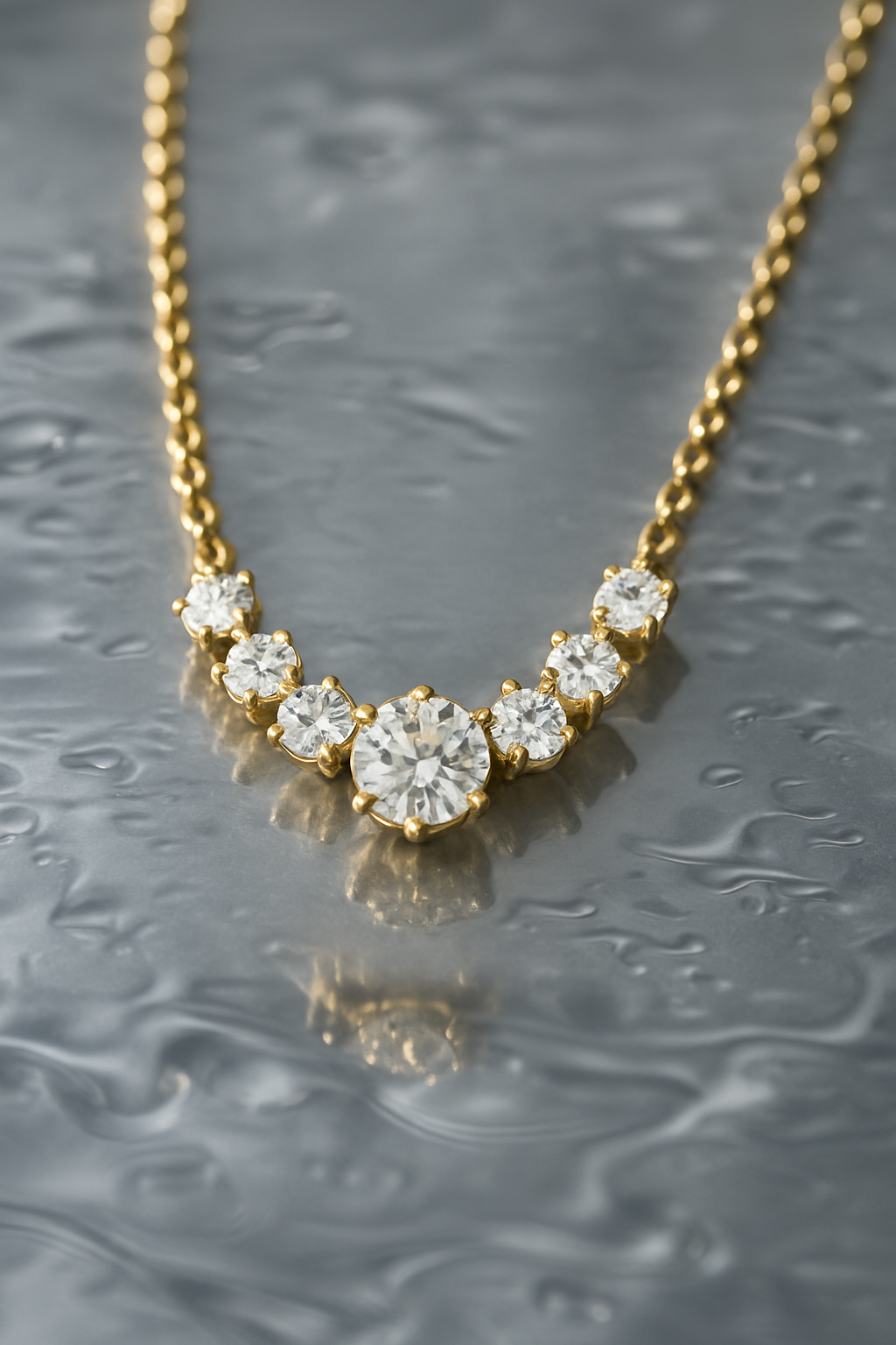 Moissanite Glow Pendant Necklace - water