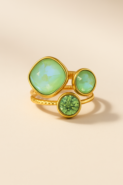Color Crystal Adjustable Ring - studio