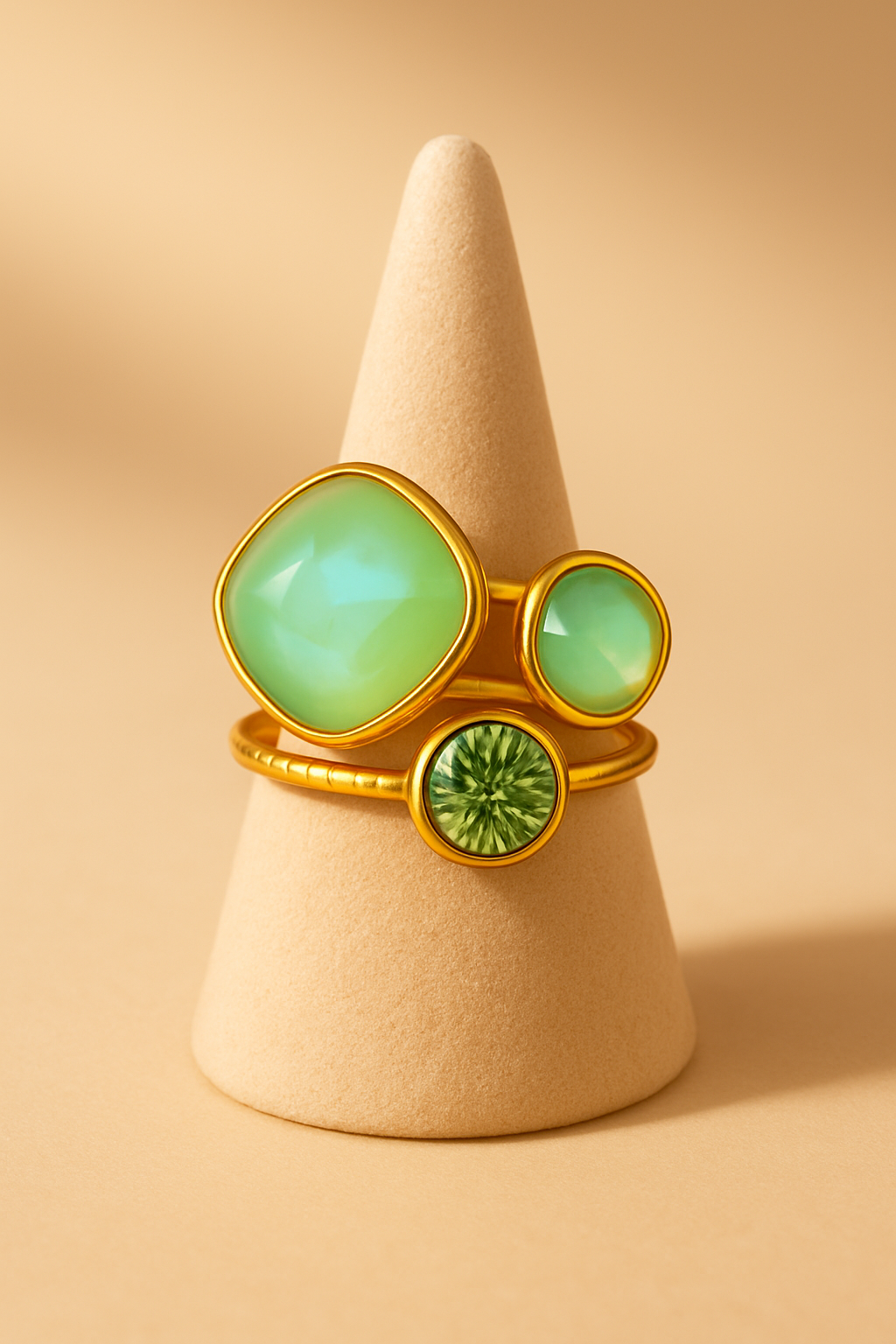 Color Crystal Adjustable Ring - stand