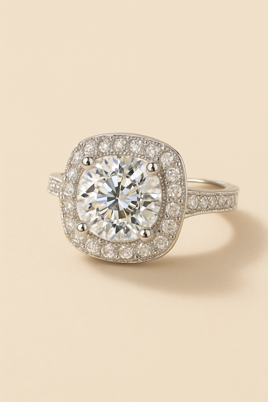 Silver CZ Statement Ring - studio
