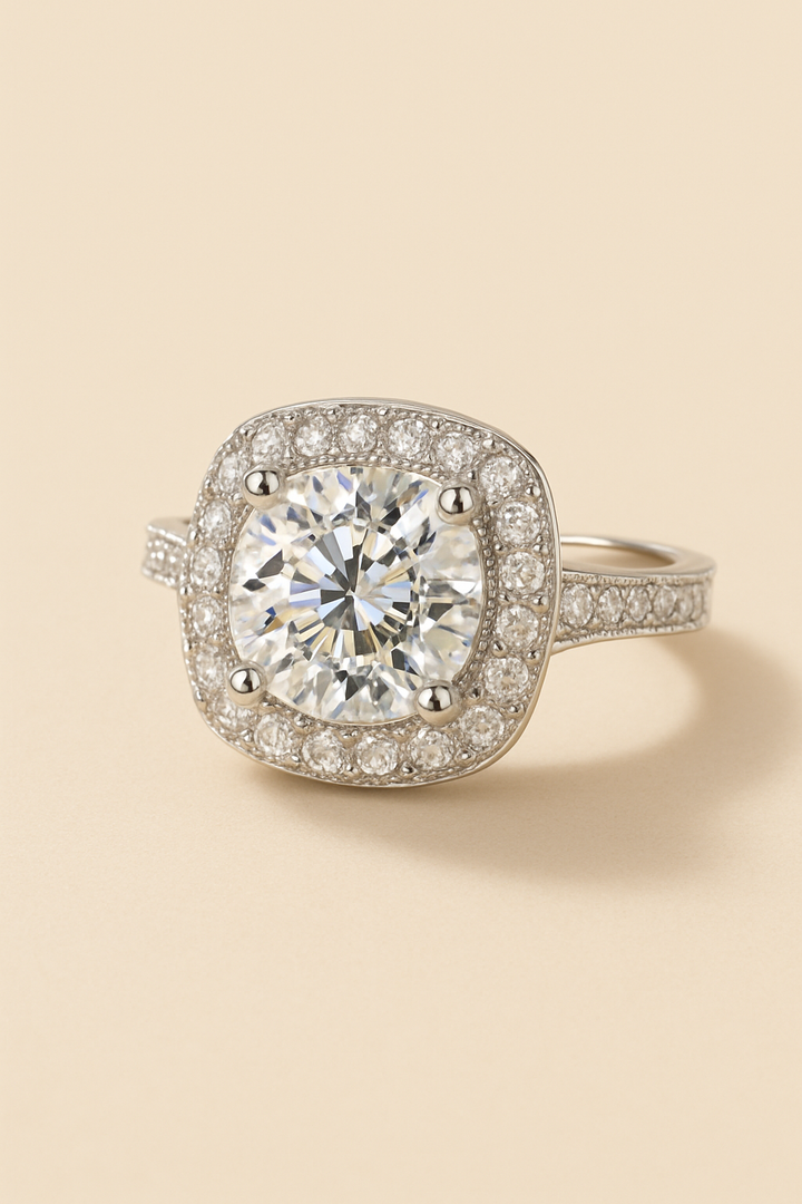 Silver CZ Statement Ring