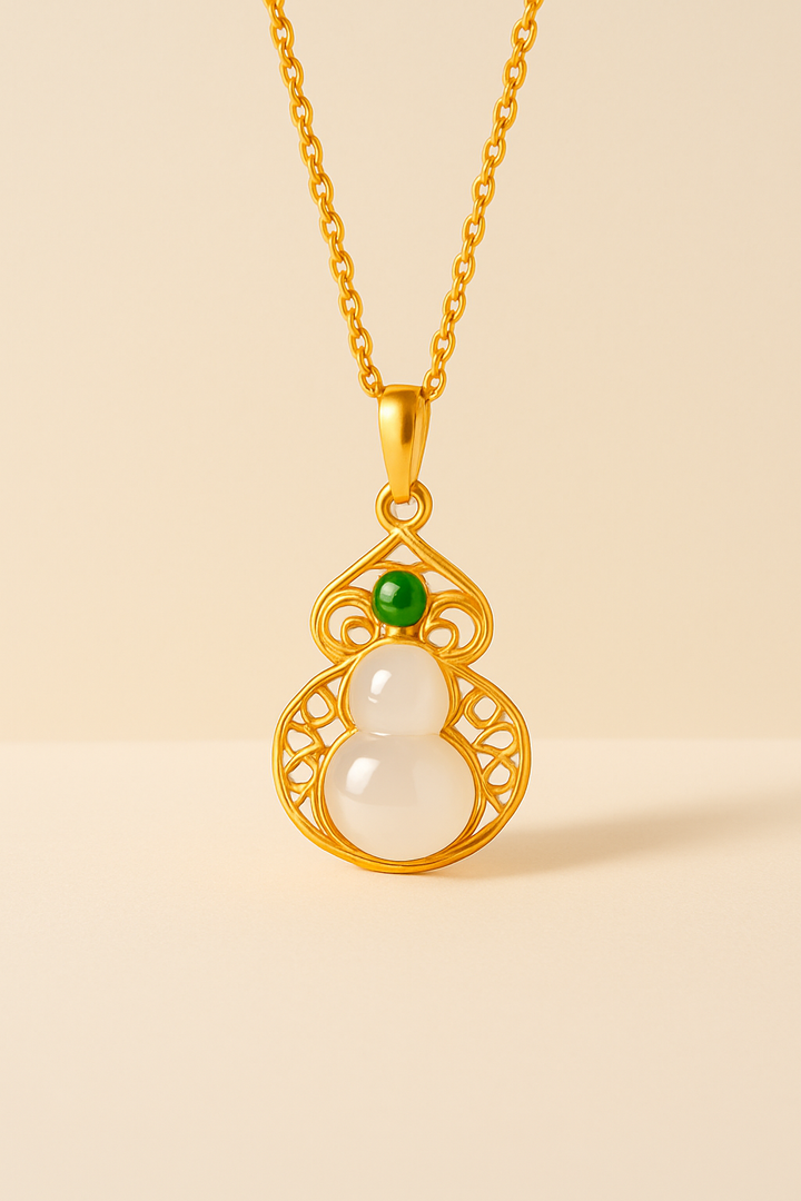 Jade Gourd Pendant Necklace