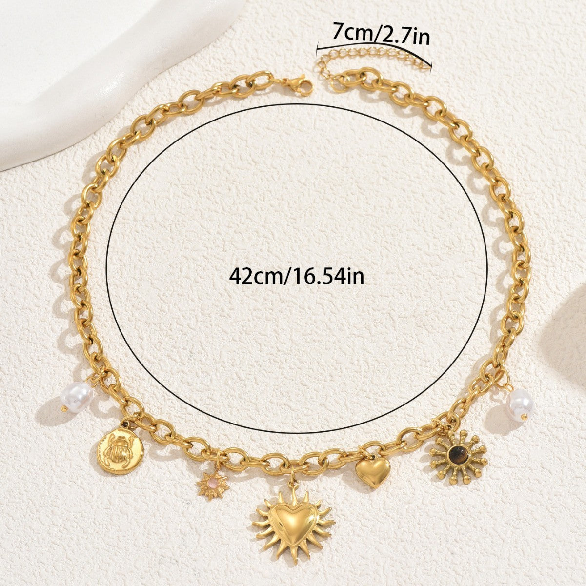 Gold Pearl Pendant Necklace – Elegant Charm Jewelry
