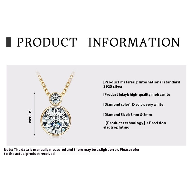 Elegant Water Drop Diamond Pendant Necklace – 925 Silver Jewelry