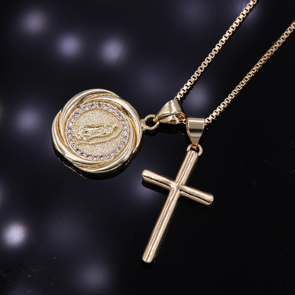 Inlaid Zircon Women's Simple Stylish Pendant Necklace