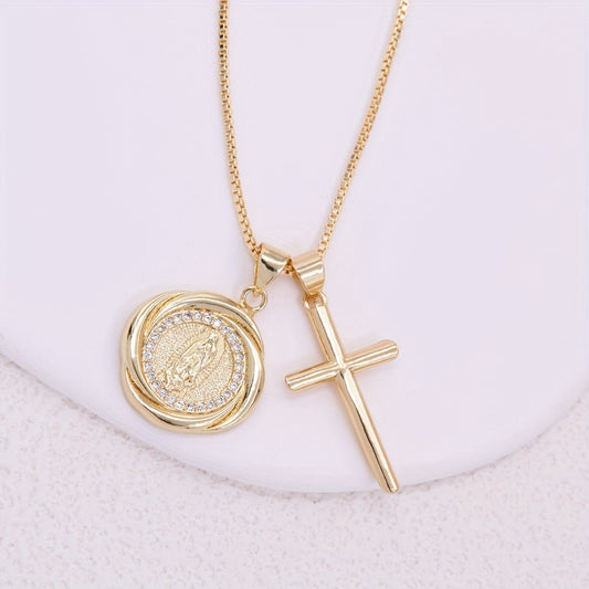 Inlaid Zircon Women's Simple Stylish Pendant Necklace