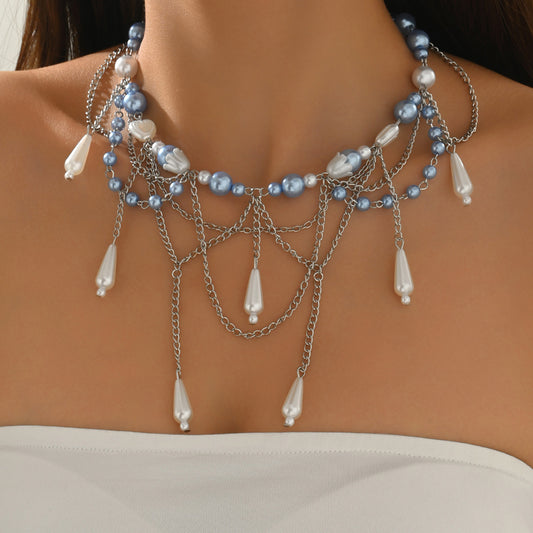 Pendant Necklace Women's Long Clavicle Chain