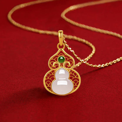 Jade Gourd Pendant Necklace