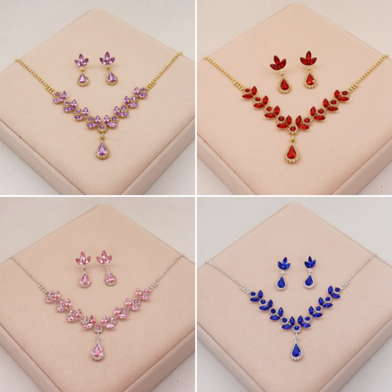 Amethyst Crystal Jewelry Set