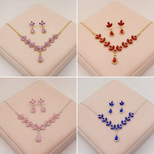 Amethyst Crystal Jewelry Set