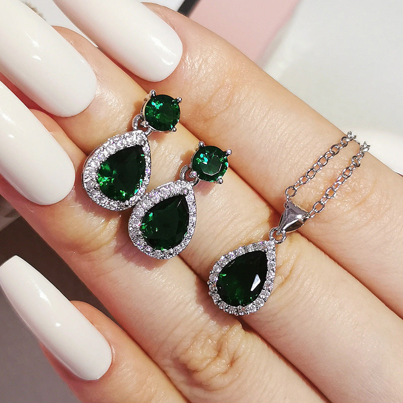 Pear Cut Zircon Jewelry Set