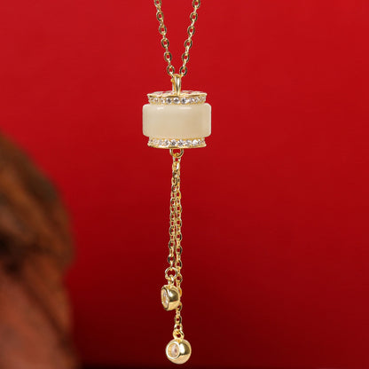 Jade Tassel Pendant Necklace