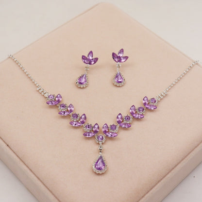 Amethyst Crystal Jewelry Set