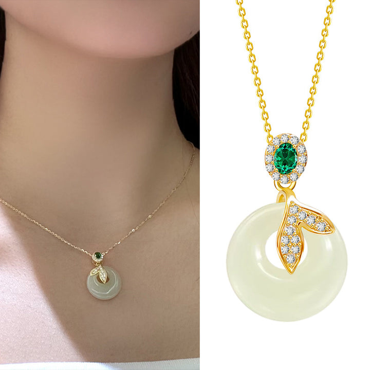 Jade Fishtail Pendant Necklace