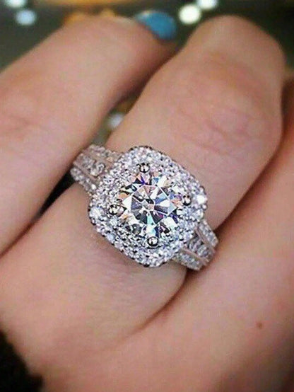 Silver CZ Statement Ring
