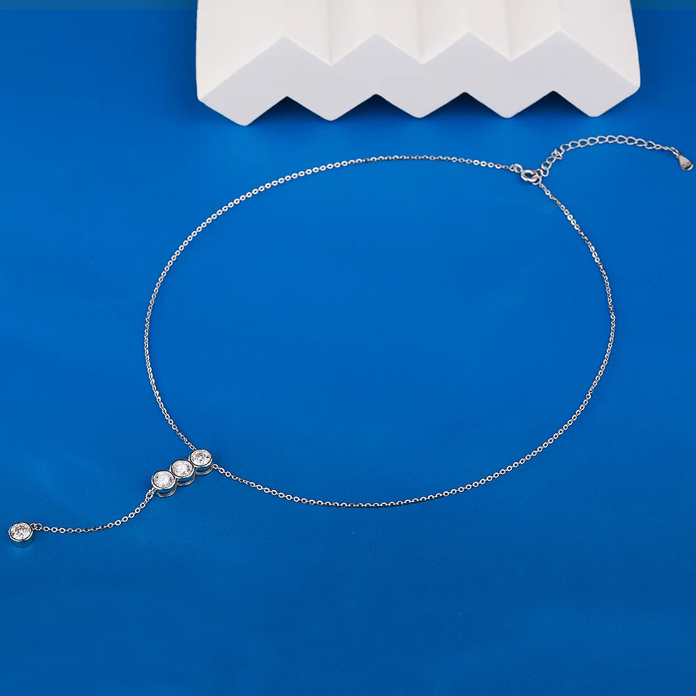 Moissanite Bubble Necklace