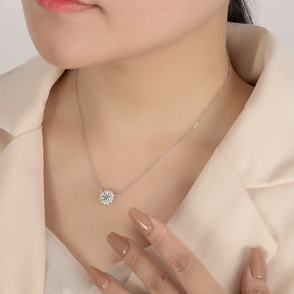 Sunburst Moissanite Necklace
