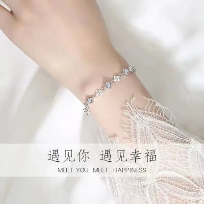Crystal Leaf Bracelet