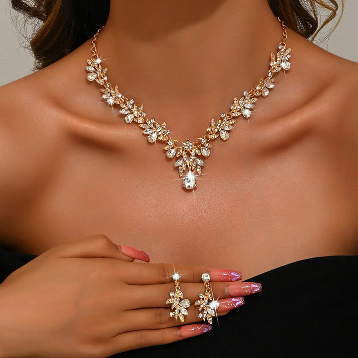 Waterdrop Crystal Jewelry Set