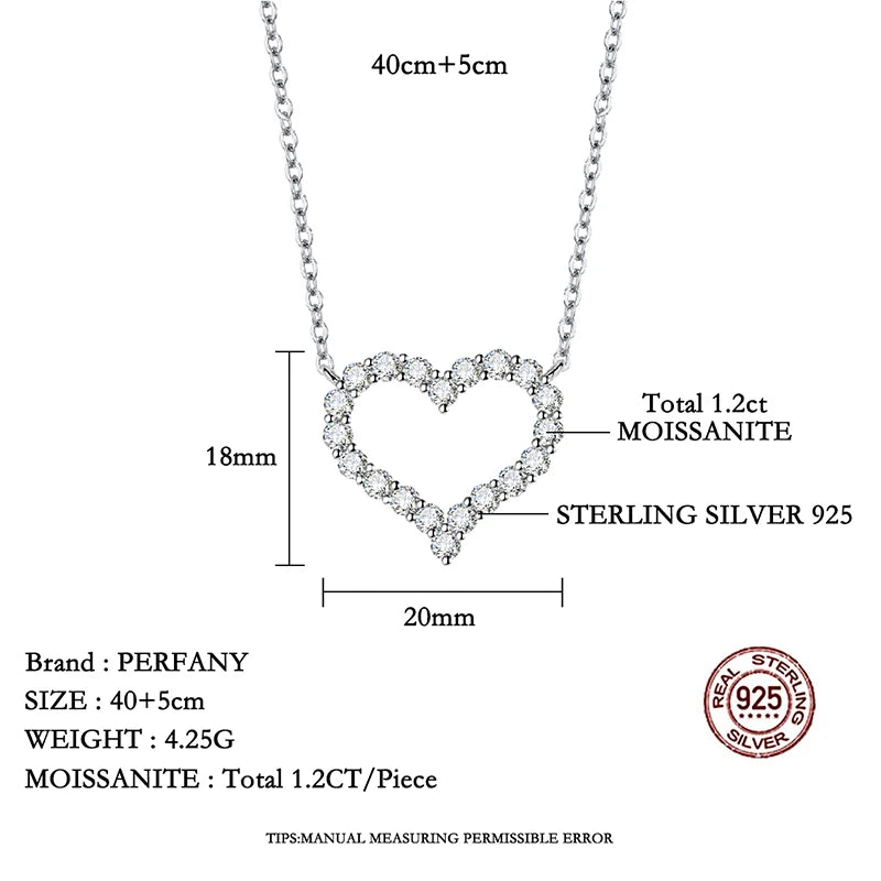 Classic Moissanite Heart Necklace