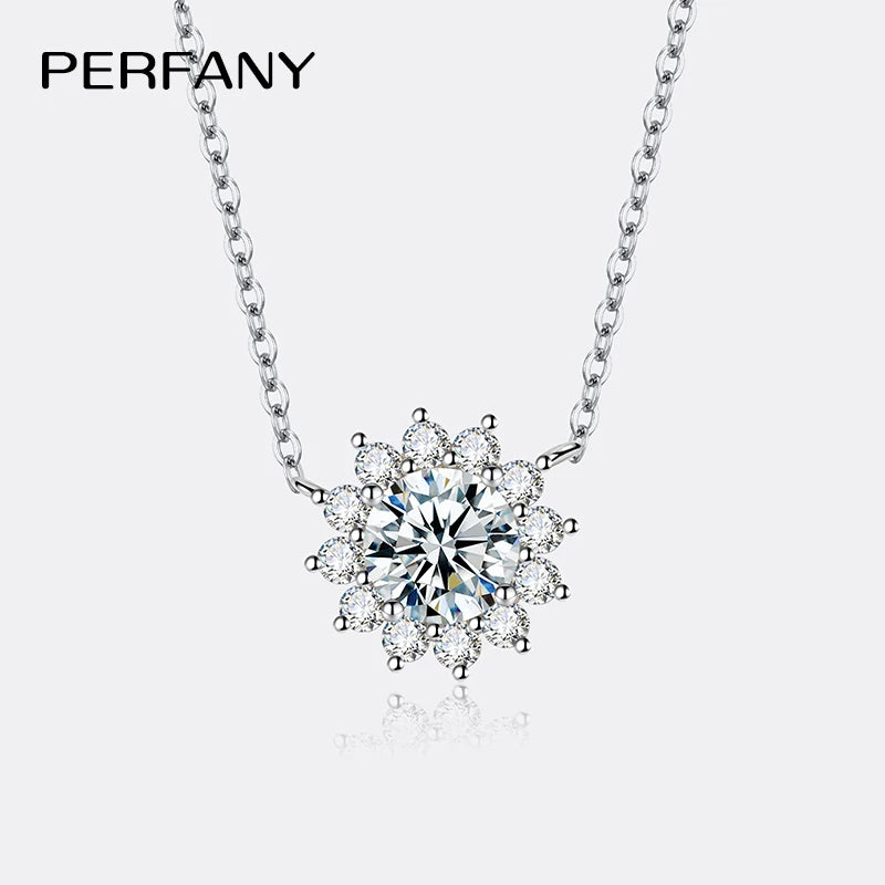 Sunburst Moissanite Necklace