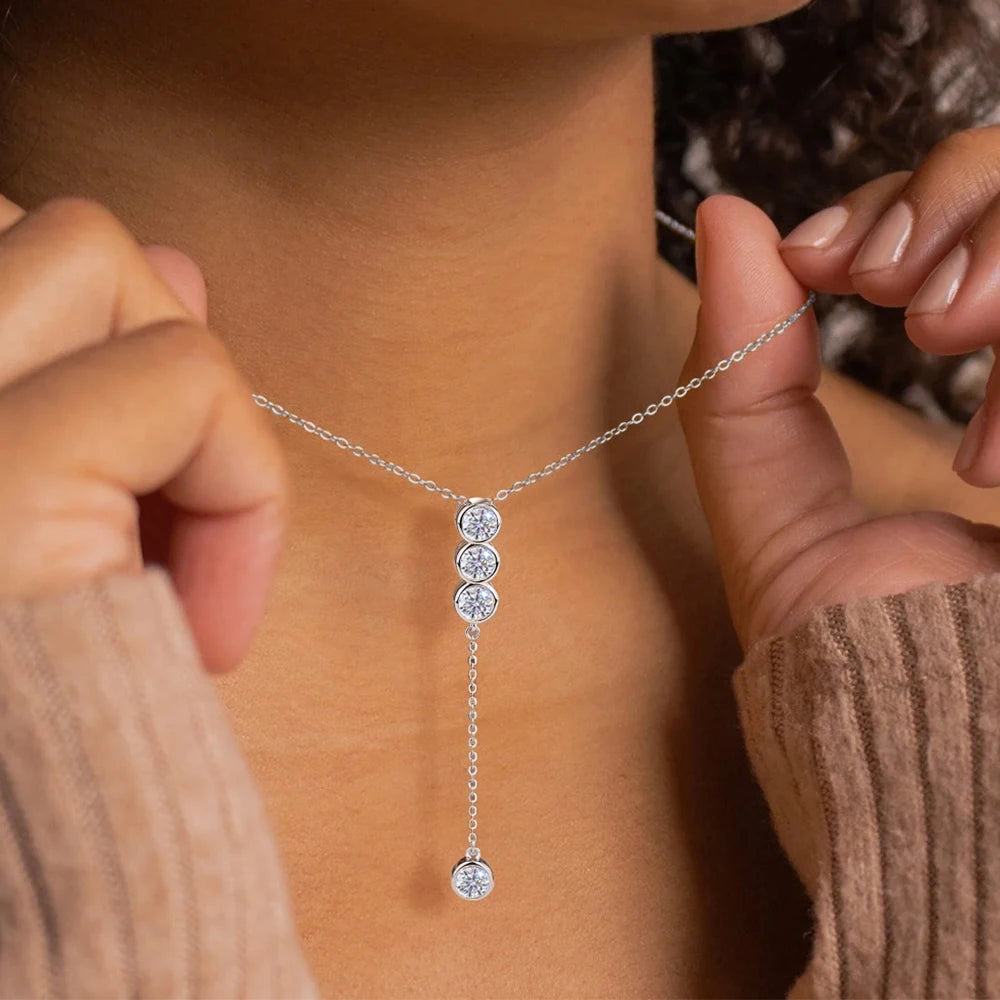 Moissanite Bubble Necklace