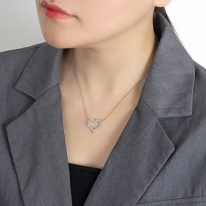 Classic Moissanite Heart Necklace