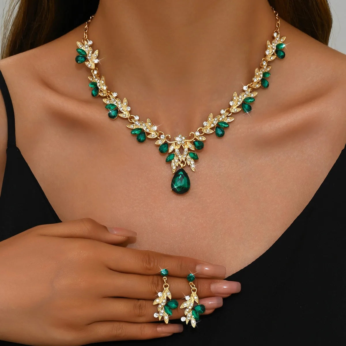 Waterdrop Crystal Jewelry Set