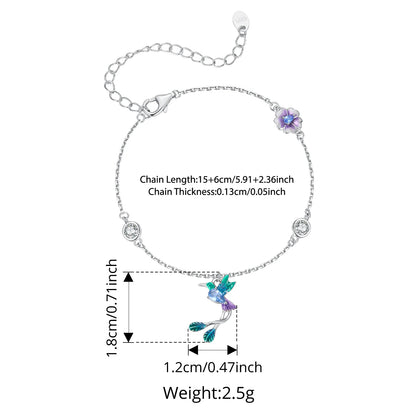 Purple Flower Jewelry Set