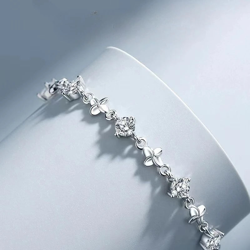 Crystal Leaf Bracelet