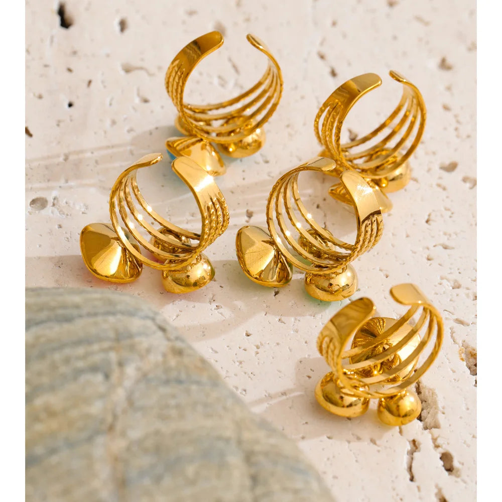 Color Crystal Adjustable Ring