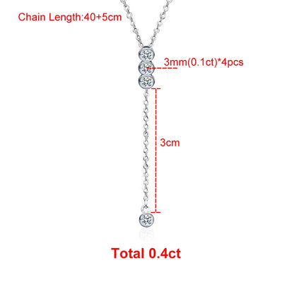 Moissanite Bubble Necklace