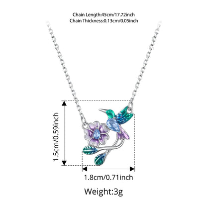 Purple Flower Jewelry Set